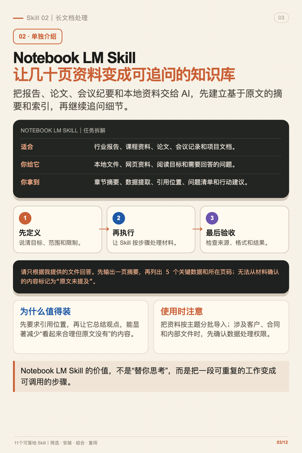 11 个可落地 Skill 第 3 张